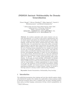 INDIGO: Intrinsic Multimodality for Domain Generalization