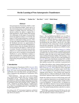 On the Learning of Non-Autoregressive Transformers