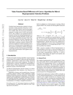 Value Function Based Difference-of-Convex Algorithm for Bilevel
  Hyperparameter Selection Problems