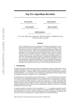 Top Two Algorithms Revisited