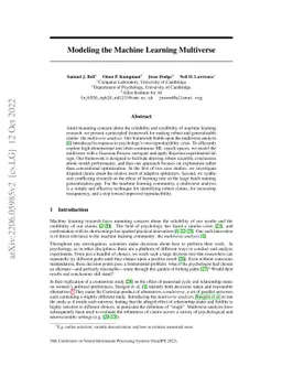 Modeling the Machine Learning Multiverse