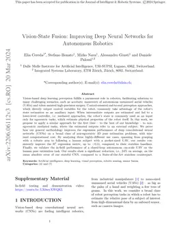 Vision-State Fusion: Improving Deep Neural Networks for Autonomous
  Robotics