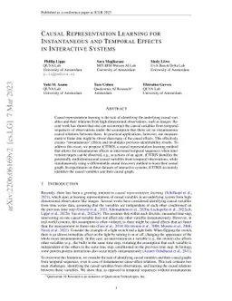 Causal Representation Learning for Instantaneous and Temporal Effects in
  Interactive Systems