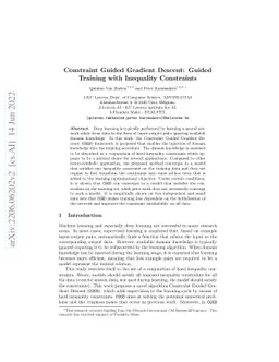 Constraint Guided Gradient Descent: Guided Training with Inequality
  Constraints