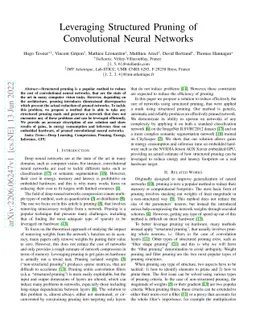 Leveraging Structured Pruning of Convolutional Neural Networks