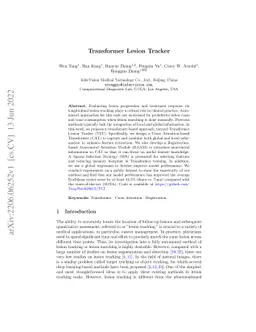 Transformer Lesion Tracker