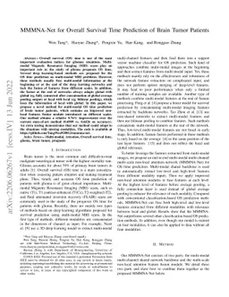 MMMNA-Net for Overall Survival Time Prediction of Brain Tumor Patients