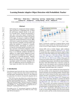 Learning Domain Adaptive Object Detection with Probabilistic Teacher