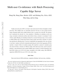 Multi-user Co-inference with Batch Processing Capable Edge Server