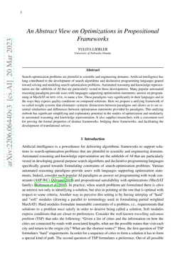 An Abstract View on Optimizations in Propositional Frameworks
