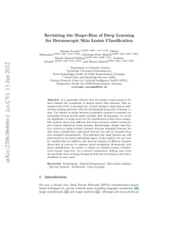 Revisiting the Shape-Bias of Deep Learning for Dermoscopic Skin Lesion
  Classification