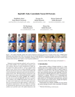 RigNeRF: Fully Controllable Neural 3D Portraits