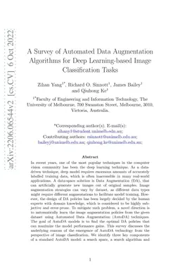 A Survey of Automated Data Augmentation Algorithms for Deep
  Learning-based Image Classification Tasks