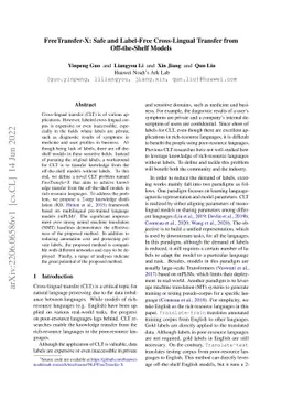 FreeTransfer-X: Safe and Label-Free Cross-Lingual Transfer from
  Off-the-Shelf Models