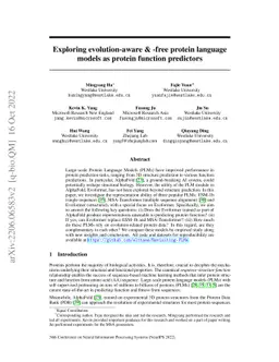 Exploring evolution-aware & -free protein language models as protein
  function predictors