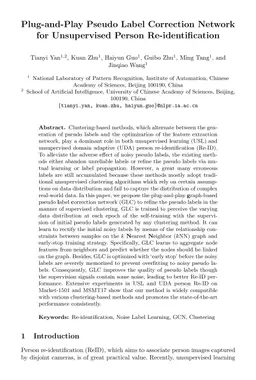 Plug-and-Play Pseudo Label Correction Network for Unsupervised Person
  Re-identification