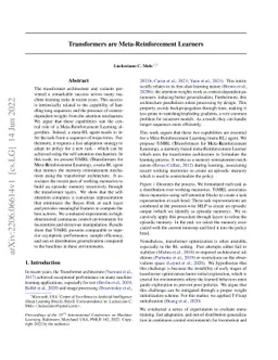 Transformers are Meta-Reinforcement Learners