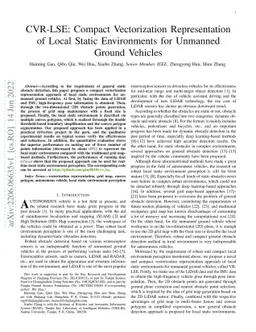 CVR-LSE: Compact Vectorization Representation of Local Static
  Environments for Unmanned Ground Vehicles