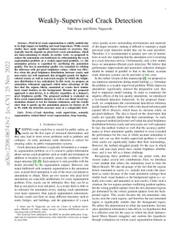 Weakly-Supervised Crack Detection