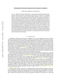 Supervised Dictionary Learning with Auxiliary Covariates