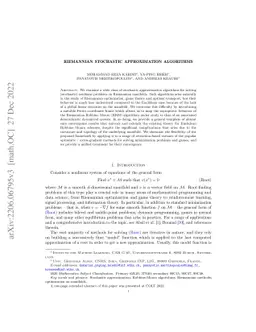 Riemannian stochastic approximation algorithms