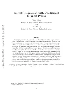 Density Regression with Conditional Support Points