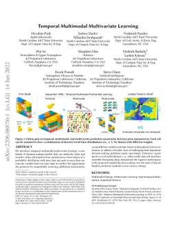 Temporal Multimodal Multivariate Learning
