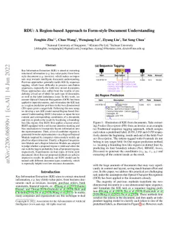 RDU: A Region-based Approach to Form-style Document Understanding