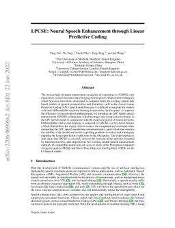 LPCSE: Neural Speech Enhancement through Linear Predictive Coding