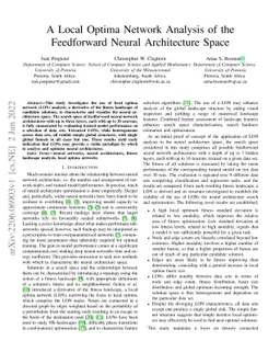 A Local Optima Network Analysis of the Feedforward Neural Architecture
  Space
