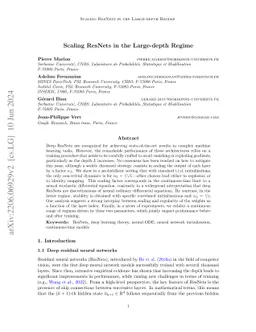Scaling ResNets in the Large-depth Regime