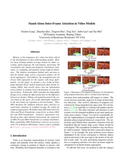 Stand-Alone Inter-Frame Attention in Video Models