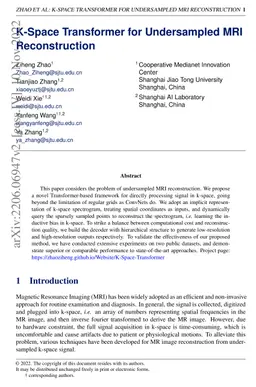 K-Space Transformer for Undersampled MRI Reconstruction