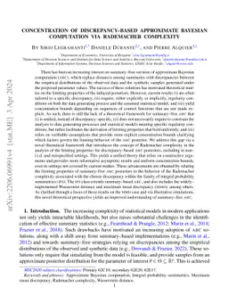 Concentration of discrepancy-based approximate Bayesian computation via
  Rademacher complexity