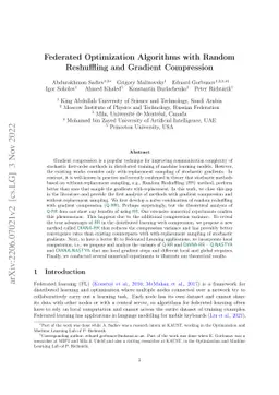 Federated Optimization Algorithms with Random Reshuffling and Gradient
  Compression