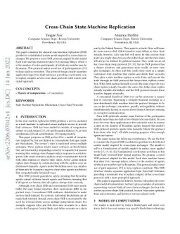 Cross-Chain State Machine Replication