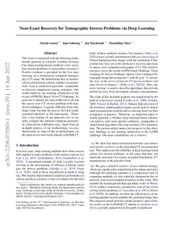 Near-Exact Recovery for Tomographic Inverse Problems via Deep Learning