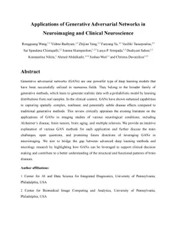 Applications of Generative Adversarial Networks in Neuroimaging and
  Clinical Neuroscience