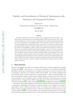 Stability and Generalization of Stochastic Optimization with Nonconvex
  and Nonsmooth Problems