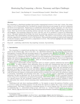 Monitoring Fog Computing: a Review, Taxonomy and Open Challenges