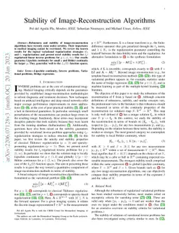 Stability of Image-Reconstruction Algorithms