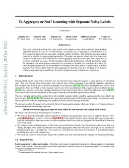 To Aggregate or Not? Learning with Separate Noisy Labels
