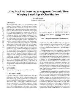 Using Machine Learning to Augment Dynamic Time Warping Based Signal
  Classification