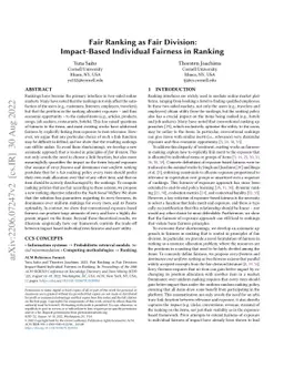 Fair Ranking as Fair Division: Impact-Based Individual Fairness in
  Ranking