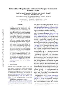Enhanced Knowledge Selection for Grounded Dialogues via Document
  Semantic Graphs