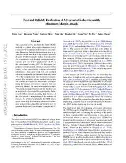 Fast and Reliable Evaluation of Adversarial Robustness with
  Minimum-Margin Attack
