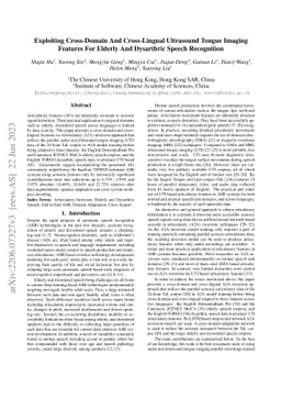 Exploiting Cross-domain And Cross-Lingual Ultrasound Tongue Imaging
  Features For Elderly And Dysarthric Speech Recognition