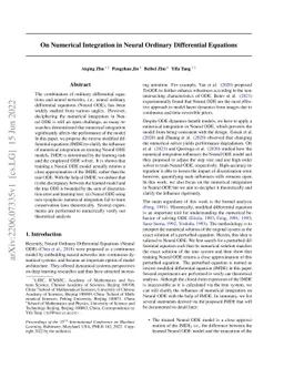 On Numerical Integration in Neural Ordinary Differential Equations