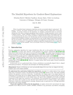 The Manifold Hypothesis for Gradient-Based Explanations