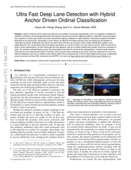 Ultra Fast Deep Lane Detection with Hybrid Anchor Driven Ordinal
  Classification